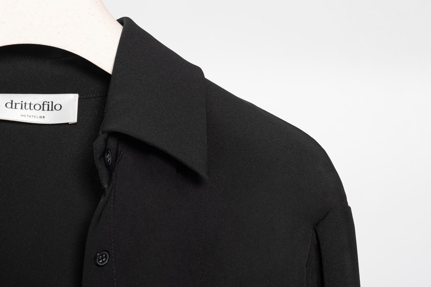 Abito a chemisir nero con coulisse