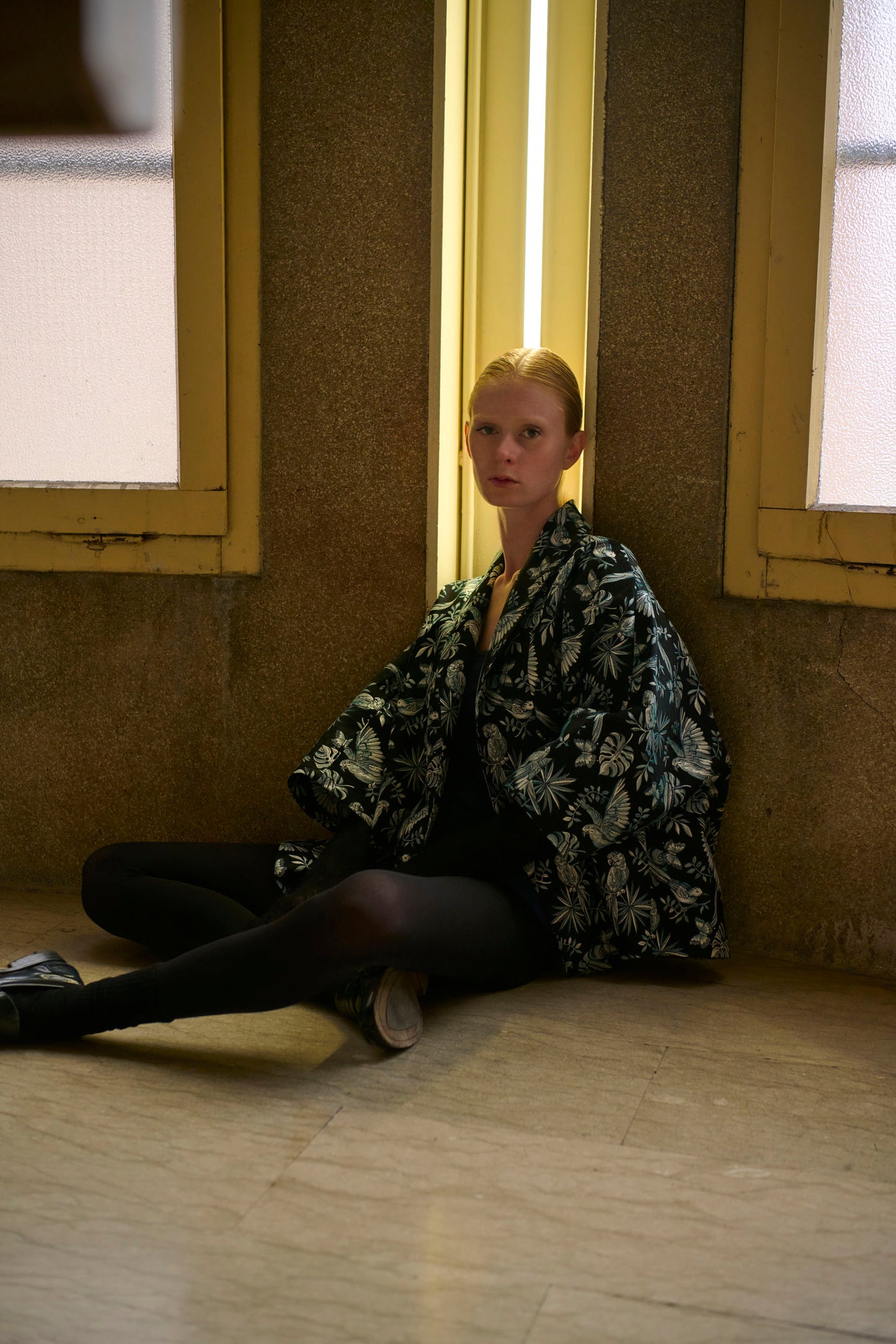 Giacca kimono damascata