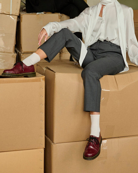 Pantalone a sigaretta grigio