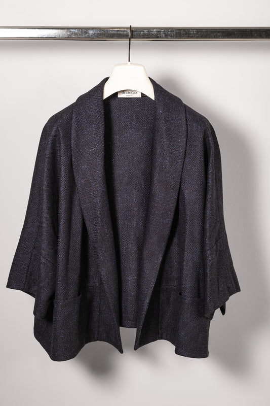 Cappa Kimono "Midnight Blue" strutturata
