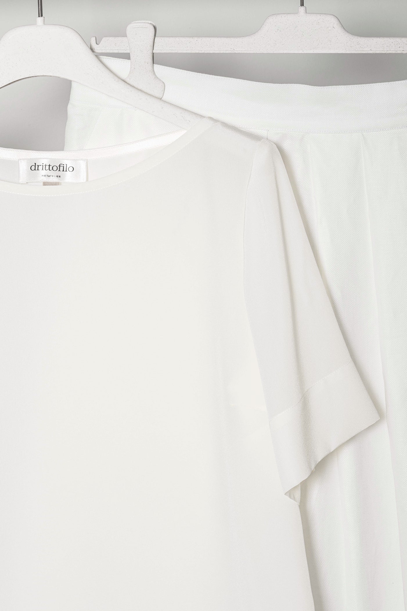 Maglietta scollo a barchetta "Silk White"