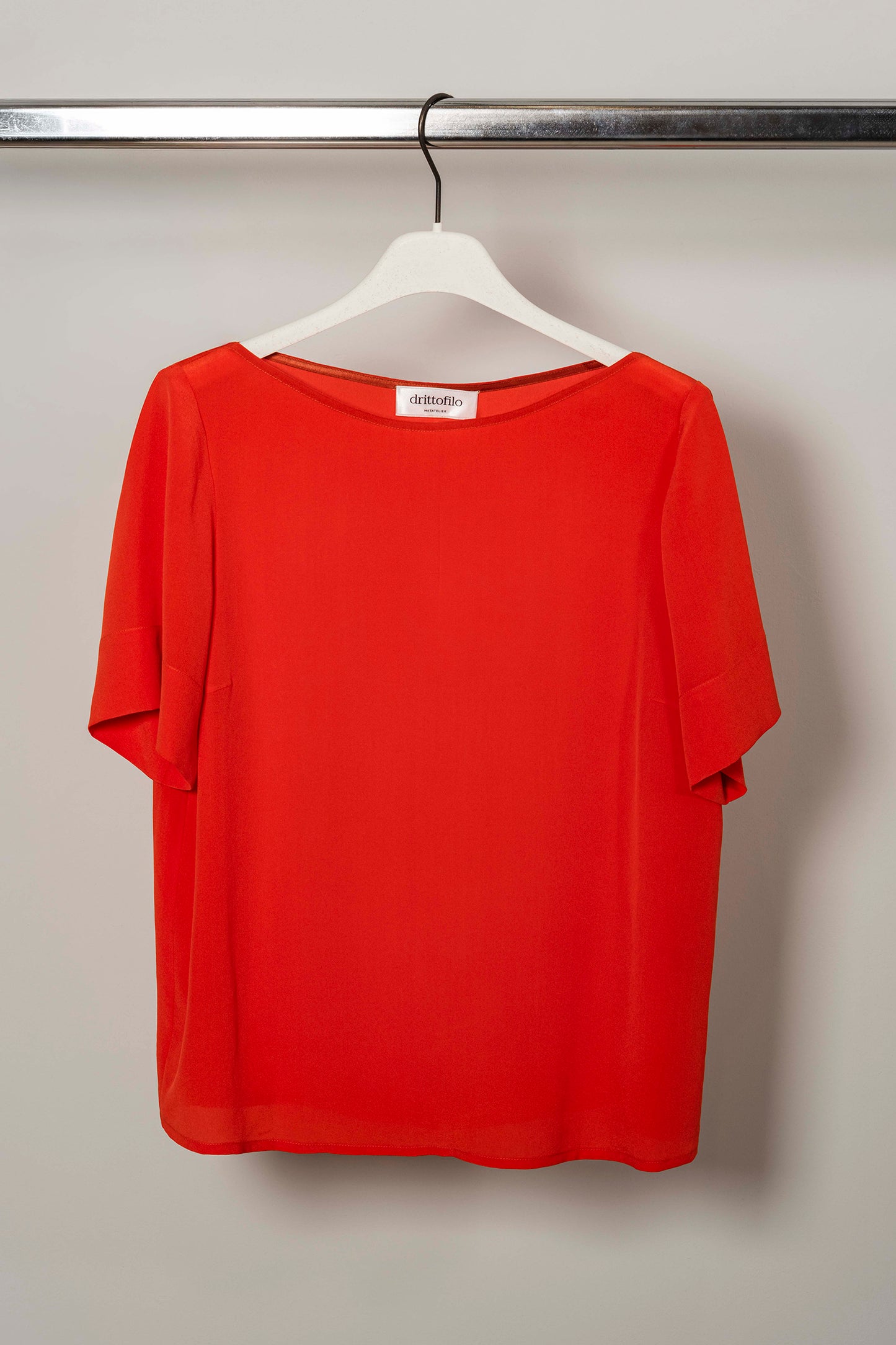 Maglietta scollo a barchetta "Crimson Red"
