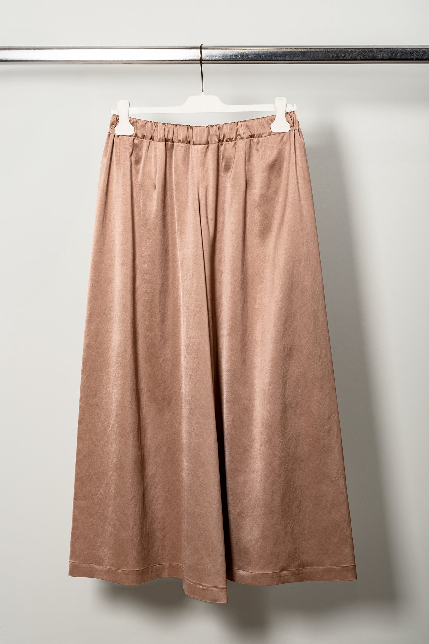 Pantalone Federica "Antique Rose" in tessuto satinato