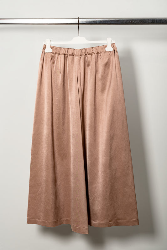 Pantalone Federica "Antique Rose" in tessuto satinato