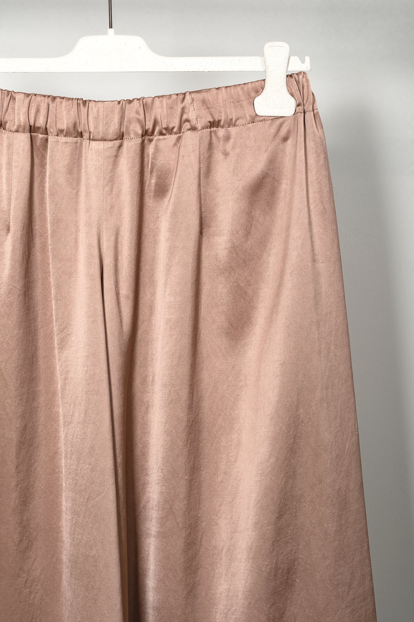 Pantalone Federica "Antique Rose" in tessuto satinato