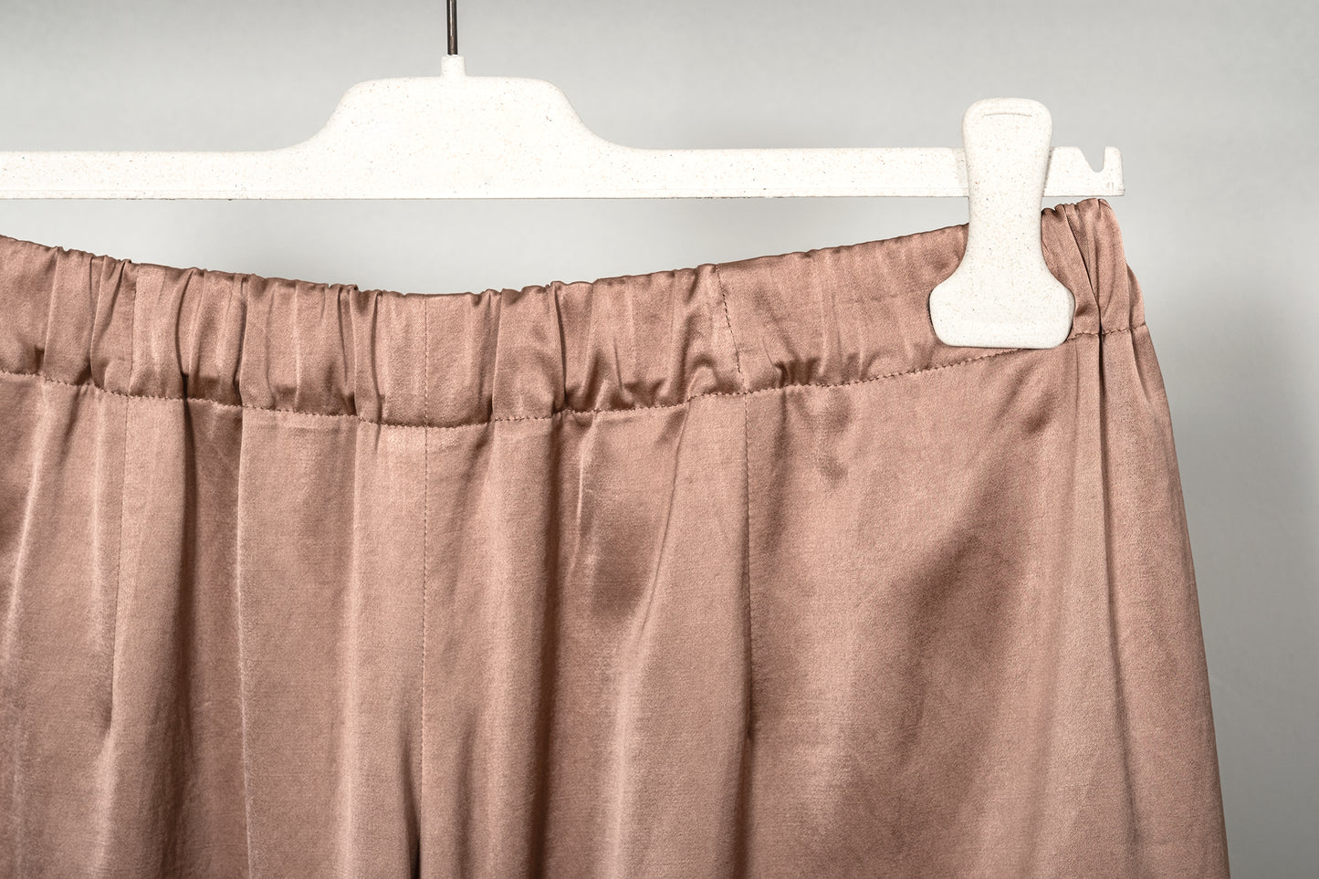 Pantalone Federica "Antique Rose" in tessuto satinato