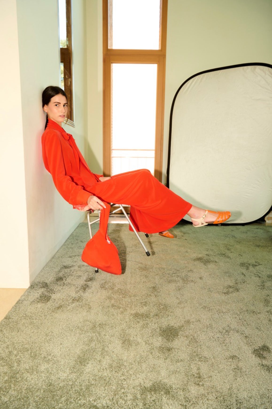 Gonna pantalone in crepe fluido con vita elastica