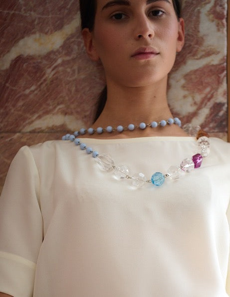 Maglietta scollo a barchetta "Silk White"