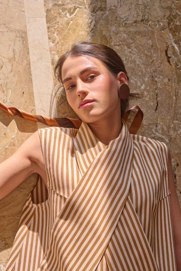 Camicia Matilde "Camel Striped"